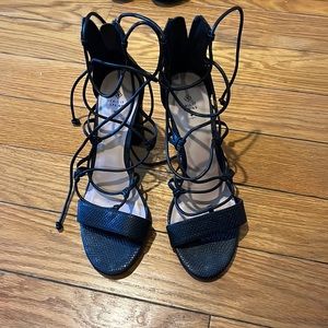 Call it spring leather lace heels